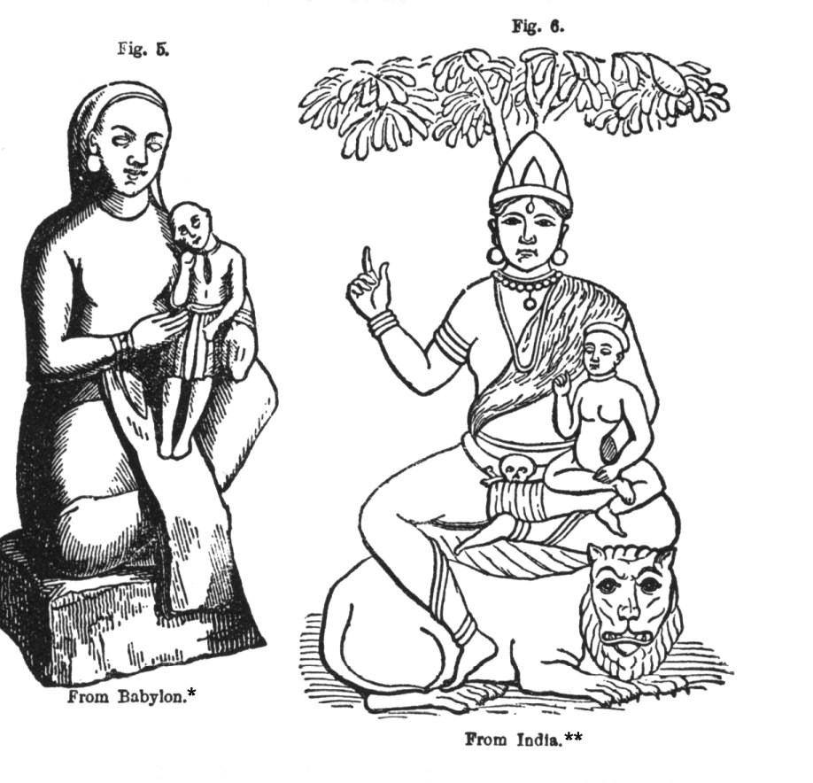 Богиня-Мать и Сын из Вавилона | и | Богиня-Мать и Сын из Индии