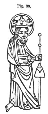 Рис. 39: Папское изображение бога с листьями клевера