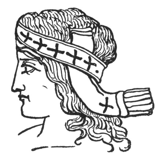 Бахус с головной повязкой с изображениями креста