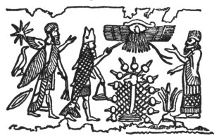 Ассирийский Дагон с митрой в виде головы рыбы